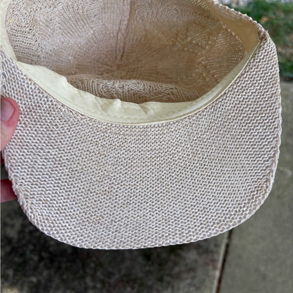 BOHEMIAN CROCHETED BEIGE BASEBALL CAP - Picture 2 of 3